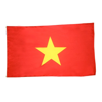 4x6 ft. Nylon Vietnam Flag with Heading and Grommets