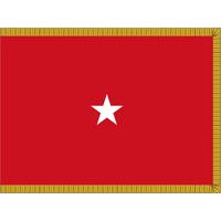 4 ft. x 6 ft. Marine Corps 1 Star General Flag Pole Sleeve & Fringe