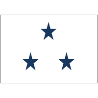 2 ft. x 3 ft. Navy 3 Star Non Seagoing Admiral Flag w/Grommets