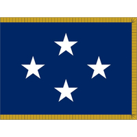 3 ft. x 5 ft. Navy 4 Star Admiral Flag Pole Sleeve & Fringe