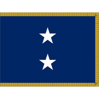 3 ft. x 4 ft. Navy 2 Star Admiral Flag Pole Sleeve & Fringe