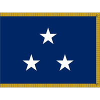 3 ft. x 5 ft. Navy 3 Star Admiral Flag Pole Sleeve & Fringe