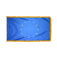 4x6 ft. Nylon Council Europe Flag Pole Hem and Fringe