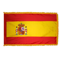 3x5 ft. Nylon Spain Flag Pole Hem and Fringe