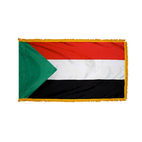 2x3 ft. Nylon Sudan Flag Pole Hem and Fringe