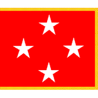 4 ft. x 6 ft. Marine Corps 4 Star General Flag Indoor w/ Fringe