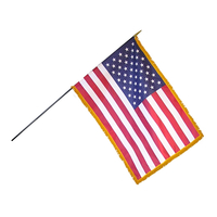 12x18 in. Heritage U.S. Flag Spearheads Fringe
