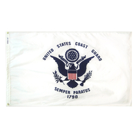 3x5 ft. Nylon Coast Guard Flag with Heading and Grommets