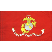 3x5 ft. Nylon Marine Corps Flag Pole Hem Plain