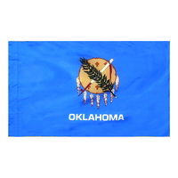 4x6 ft. Nylon Oklahoma Flag Pole Hem Plain