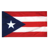 3x5 ft. Nylon Puerto Rico Flag Pole Hem Plain