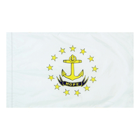 4x6 ft. Nylon Rhode Island Flag Pole Hem Plain