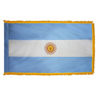 2x3 ft. Nylon Argentina Flag Pole Hem and Fringe