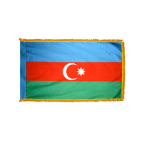 3x5 ft. Nylon Azerbaijan Flag Pole Hem and Fringe