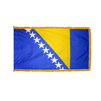 2x3 ft. Nylon Bosnia-Herzegovina Flag Pole Hem and Fringe