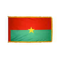 2x3 ft. Nylon Burkina Faso Flag Pole Hem and Fringe