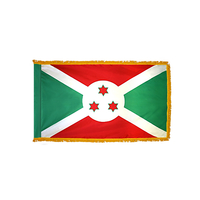 2x3 ft. Nylon Burundi Flag Pole Hem and Fringe