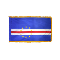 2x3 ft. Nylon Cape Verde Flag Pole Hem and Fringe