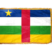 2x3 ft. Nylon Central African Republic Flag Pole Hem and Fringe