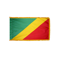 3x5 ft. Nylon Congo Republic Flag Pole Hem and Fringe