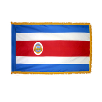 3x5 ft. Nylon Costa Rica Flag Pole Hem and Fringe