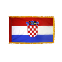 2x3 ft. Nylon Croatia Flag Pole Hem and Fringe