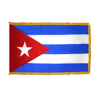 3x5 ft. Nylon Cuba Flag Pole Hem and Fringe