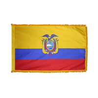 3x5 ft. Nylon Ecuador Flag Pole Hem and Fringe