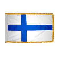 4x6 ft. Nylon Finland Flag Pole Hem and Fringe