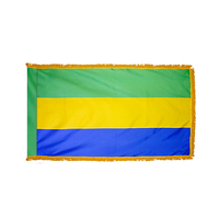 4x6 ft. Nylon Gabon Flag Pole Hem and Fringe