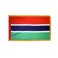 3x5 ft. Nylon Gambia Flag Pole Hem and Fringe
