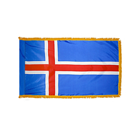 2x3 ft. Nylon Iceland Flag Pole Hem and Fringe