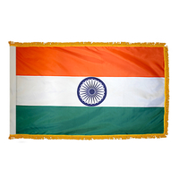 3x5 ft. Nylon India Flag Pole Hem and Fringe