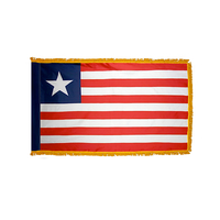 2x3 ft. Nylon Liberia Flag Pole Hem and Fringe
