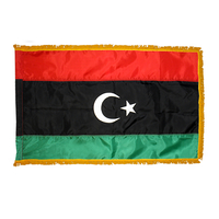 3x5 ft. Nylon Libya Flag Pole Hem and Fringe