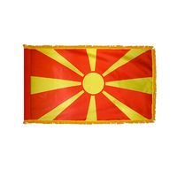 4x6 ft. Nylon Macedonia Flag Pole Hem and Fringe