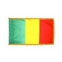 4x6 ft. Nylon Mali Flag Pole Hem and Fringe