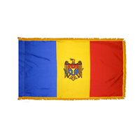 3x5 ft. Nylon Moldova Flag Pole Hem and Fringe