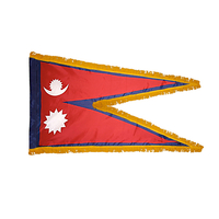 3x5 ft. Nylon Nepal Flag Pole Hem and Fringe