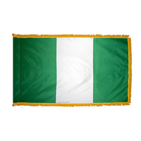2x3 ft. Nylon Nigeria Flag Pole Hem and Fringe