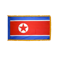 4x6 ft. Nylon Korea North Flag Pole Hem and Fringe