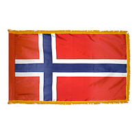 2x3 ft. Nylon Norway Flag Pole Hem and Fringe