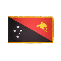 3x5 ft. Nylon Papua New Guinea Flag Pole Hem and Fringe
