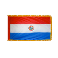 3x5 ft. Nylon Paraguay Flag Pole Hem and Fringe