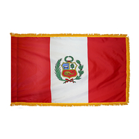 4x6 ft. Nylon Peru Flag Pole Hem and Fringe