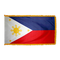 3x5 ft. Nylon Philippines Flag Pole Hem and Fringe