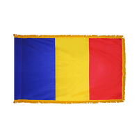 2x3 ft. Nylon Romania Flag Pole Hem and Fringe