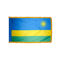3x5 ft. Nylon Rwanda Flag Pole Hem and Fringe