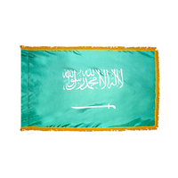 3x5 ft. Nylon Saudi Arabia Flag Pole Hem and Fringe