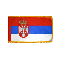 3x5 ft. Nylon Republic of Serbia Flag Pole Hem and Fringe